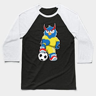 Owl as Soccer player with Soccer ball Baseball T-Shirt